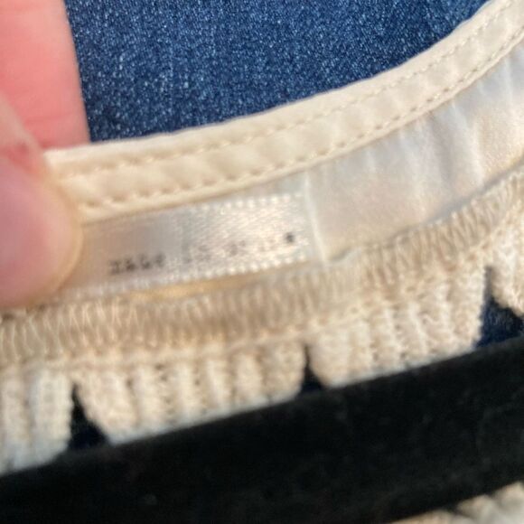 The Addison Story Anthropologie Silk & Cotton Crochet Women's Top - Picture 8 of 10